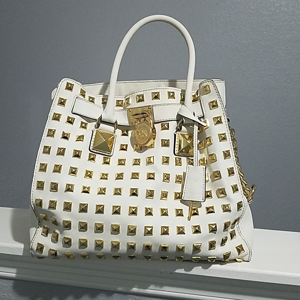 Michael Kors White Gold Studded